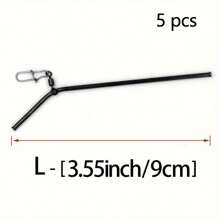 5 Stück Messing Angelverbinder - Anti-Verhedderungs Y-förmiger Ausgleichsarm mit Drehwirbel, leichtgewichtig - Größen S/M/L/XL