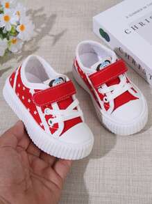 1 par de zapatos deportivos casuales, planos, cómodos y ligeros para bebés, aptos para todas las estaciones