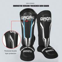 GINGPAI Muay Thai Fighting Leg Guards For Teenagers And Adults Professional Boxing Calf Guards With Back Of Feet Sanda Training Shin Guards Thickened Boxing Training Protective Gear Fighting Ankle Guards Shin Guards For Men And Women - Multicolor - View 11