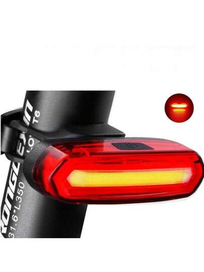 Sinalizador Para Bike Traseiro Led Recarregável 3 Cores Lanterna Bicicleta