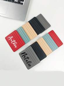 1pc Nova carteira porta-cartões de grande capacidade, compartimentos para vários cartões, estojo compacto de couro PU, personalização de nome/texto, portátil, versátil, leve, funcional, prático, multifuncional, colorido, adorável, engraçado, kawaii, vibrações de férias/férias, minimalista, unissex, lazer, deslocamento, personalizado, exclusivo, personalizado, namorado, namorada, família, mulheres, novatos e trabalhadores de colarinho branco, amigos