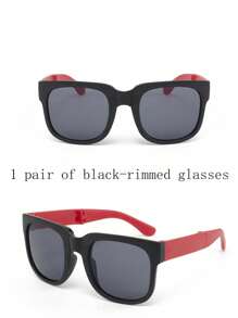 2副/1件儿童可爱眼镜，适合男孩和女孩，全折叠眼镜，婴儿眼镜，儿童时尚眼镜（附赠眼镜盒） - 彩色 - 查看 20