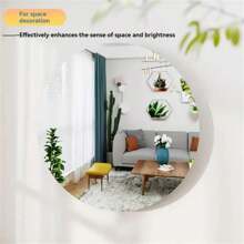 4pcs Contemporary Circular Wall Mirrors, Multi-Functional Home Decor - Clear - View 3