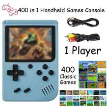 YiYi Handheld Game Console Macaron Mini 400 In 1 Gaming Console Big Screen Handheld Retro Classic Game With 1020 MAh Large Battery Plug And Play Portable Game Console Machine Retro Gaming Machine 1pc(1 Player/2 Player)