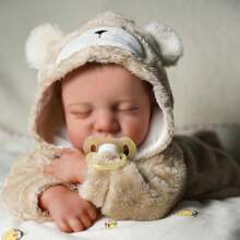 Lifelike Reborn Baby Dolls Boy - 17-Inch Baby Soft Body Realistic-Newborn Baby Dolls Full Body Vinyl Real Life Baby Dolls With Toy Accessories Bebe Reborn Realistic Babies,Baby Alive,Reborn Baby ,Kids Toy,Realistic,Lifelike Baby Dolls,Toys ,Doll Toys - 杏色 - 查看 5