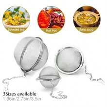 Loose Tea Infuser, Stainless Steel Mesh, With Handle, Reusable, Metal Material, Comes With Clip, Loose Leaf Tea Strainer. Our Loose Tea Infuser Is 6.1 Inches In Total Length, With A 1.8 Inch Filter Diameter, Suitable For Most Cups And Mugs, Providing A Great User Experience. Fine Mesh Design, Essential For Back To School Season.