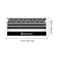 JKCODE TATTOO 双用途臂带纹身 - 黑色 - 男女/情侣几何图案临时纹身带，持久 3-7 天 - 黑色 - 查看 6
