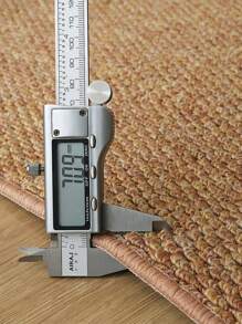 1pc High-End Faux Sisal Pineapple Print Brown Carpet, Simple Design For Indoor/Outdoor Entryway, Hall, Kitchen And Other Areas