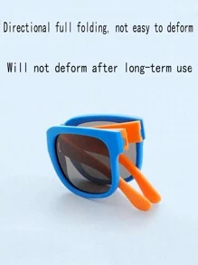 2副/1件儿童可爱眼镜，适合男孩和女孩，全折叠眼镜，婴儿眼镜，儿童时尚眼镜（附赠眼镜盒） - 彩色 - 查看 9