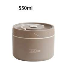 Scatola termica per il pranzo e borsa termica - 1/Ciotola termica in acciaio inossidabile e 3 ciotole termiche in acciaio inossidabile + 1 borsa termica, con diverse specifiche opzionali, scatola termica per il pranzo sigillata, adatta per scuola, ufficio, campeggio all'aperto e uso domestico, marrone, adatta per microonde