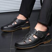 Men's Outdoor Casual Hollow Leather Sandals, Summer