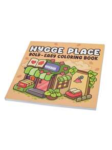 Hygge Place: Coloring Book For Adults And Teens, Bold And Easy Designs For Relaxation With Cozy Little Corners (Bold & Easy Coloring).Christmas Gift, Cute Cartoon Coloring Book. Back To School,Back To School,School Supplies