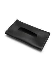 汽车纸巾架 - 汽车纸巾架、汽车餐巾架、汽车餐巾架、汽车遮阳板纸巾分配器、车内皮革纸巾架 - 遮阳板配件。 - 黑色 - 查看 3