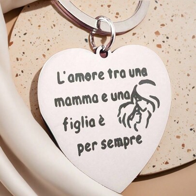 Portachiavi regalo per mamma e figlia, adatto come regalo per mamma e figlia, Natale, Festa della Mamma, accessori per auto in Italia, ciondolo per borse, accessori scolastici, carino, gotico, stile Y2K