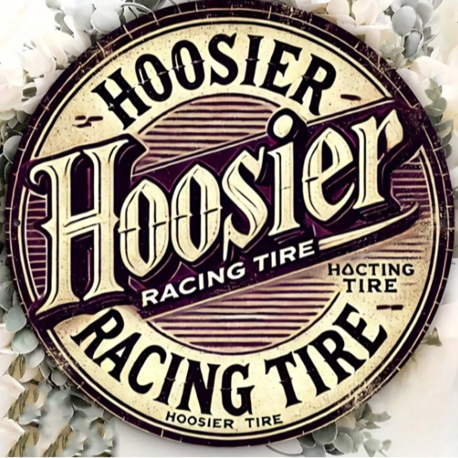 1 tấm biển kim loại cổ điển Hoosier Racing Tire, 7,8x7,8 inch, trang trí nghệ thuật treo tường bằng kim loại cho gia đình, quán bar, câu lạc bộ, quán cà phê - Biển treo cổ điển cho phòng khách, phòng ngủ, nhà để xe - Nhiều màu - Xem 1