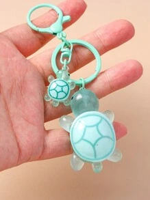 Llavero con colgante de tortuga pequeña y linda, accesorio metálico con cadena para mochila, decoración para el teléfono móvil - Multicolor - Ver 10