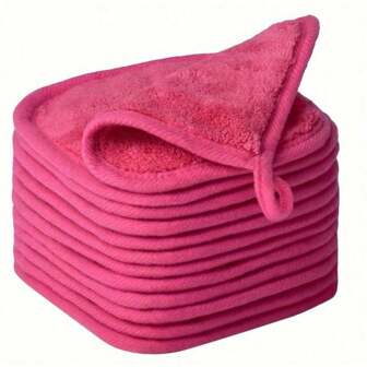 3/5pcs Soft Microfiber Facial Cleansing Cloths, Makeup Removal Face Towels With Hanging Loop, Gentle On Skin, Washable And Reusable
