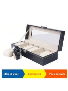 Super Luxurious Super Velvety 6-Place Watch Case - 黑色 - 查看 7