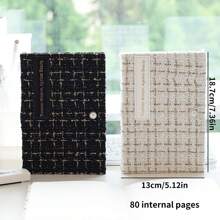 1件创意时尚手册本女生记录本旅行日记本手册横线笔记本适合笔记、记录生活 - 彩色 - 查看 2