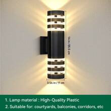 CANMEIJIA Acrylic LED Wall Lamp, IP65 Waterproof Outdoor Home Lighting Fixture, E27 Base, Square/Round Shape, Suitable For Balcony, Stairs, Street, Indoor, Garden, Living Room, Bathroom, Kitchen, Bedroom, Corridor