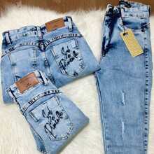 Salt And Pepper Premium Destroyed Embroidered Jeans - Light Wash - View 5