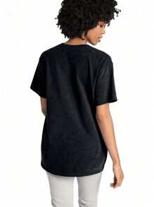 Funny Brainrot Meme Gen Z Slang I'm With Fine Shyt T-Shirt, Oversized Short Sleeve Classic Heavy Cotton T Shirt Printed Graphic Tee Women's Casual Short-Sleeved Top - màu đen - Xem 2