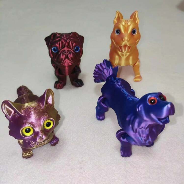 1 bộ sưu tập động vật in 3D, đồ chơi in 3D, đồ chơi động vật có khớp chuyển động, đồ trang trí bàn làm việc sáng tạo & bộ sưu tập, thích hợp làm quà tặng sinh nhật, quà tặng tiệc và phần thưởng - Nhiều màu - Xem 9