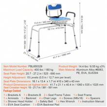 Sliding Tub Transfer Bench With 360 Degree Swivel Seat Height Adjustable Bathtub Transfer Bench Non-Slip Rotating Shower Chair For Elderly Disabled 400 Lbs And 330 Lbs Capacity - 400 LBS - Xem 7