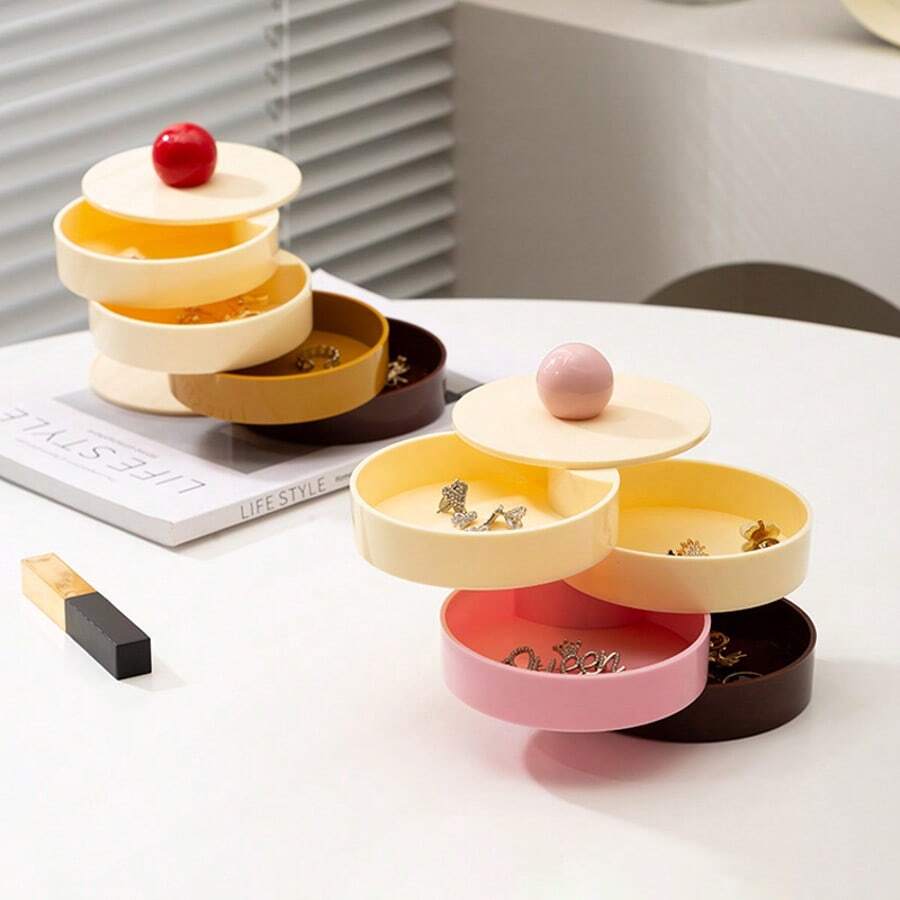 12.5 X 10cm Dopamine Series Rotating Jewelry Box, 3 Color Options ...