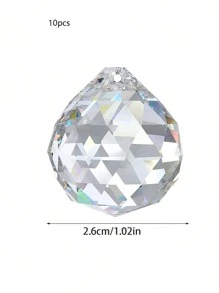 10pcs/50PCS Crystal Sun Catcher Pendants, Home Decoration Crystal Pendant Window Decoration Hanging Ornaments - Multicolor - View 8