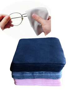 2pcs/5pcs/10pcs Ultra Microfiber Eyeglass Cleaning Cloth, Suitable For Glasses, Camera Lenses, Smartphone Screens, Fashion Glasses, Lenses, Small Statues, Jewelry And Glassware, Thick Soft Odorless Wiping Cloth, Best Glasses Accessories, Activities, Travel, Back To School - Multicolor - View 2