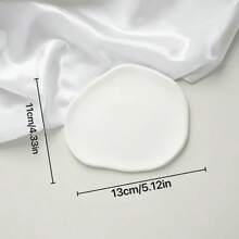 1pc/2pcs Matte Gypsum Jewelry Trays, Gypsum Display Stand For Necklaces, Earrings, Rings, Elegant Accessories Organizer, White, Nordic Style Asymmetrical Shaped Jewelry Tray For Storing Jewelry, Keys, Incense And More Gifts Women Girls Back To School