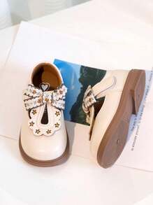 2025 Spring Autumn New Style Girls Shoes Princess Style Soft Sole Leather Shoes For Toddlers & Little Kids