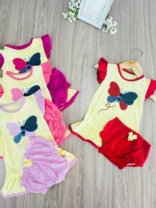 Conjunto Bata + Calcinha Patrícia - Vermelho - Visão 3