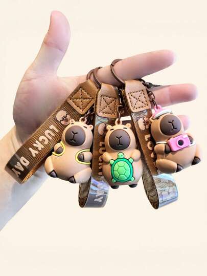 1PC Cartoon Capybara Keychain Cute Keychain Lovely Decoration For Backpack Handbag Purse Carkey Perfect For Capybara Lovers Women Car Keychain Bag Charms Suitable For Gifts Wallets School Bags Backpacks Satchels For Daily Casual Outing Wearing Work Study Birthday Festival Anniversary Christmas Halloween Singles Parties Gifts For Men Women Best Friend Boyfriends Girlfriends Family Teachers Employees Classmates Colleagues. Car Accessories Goth Y2k