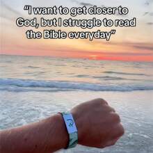 1pc Bible Verse Bracelets With NFC, Christian Daily Bible Verse Bracelet, Inspirational Bible Verse With NFC Music, Wearable Bible Bracelet Christian Wristbands Bible Gifts For Men Women