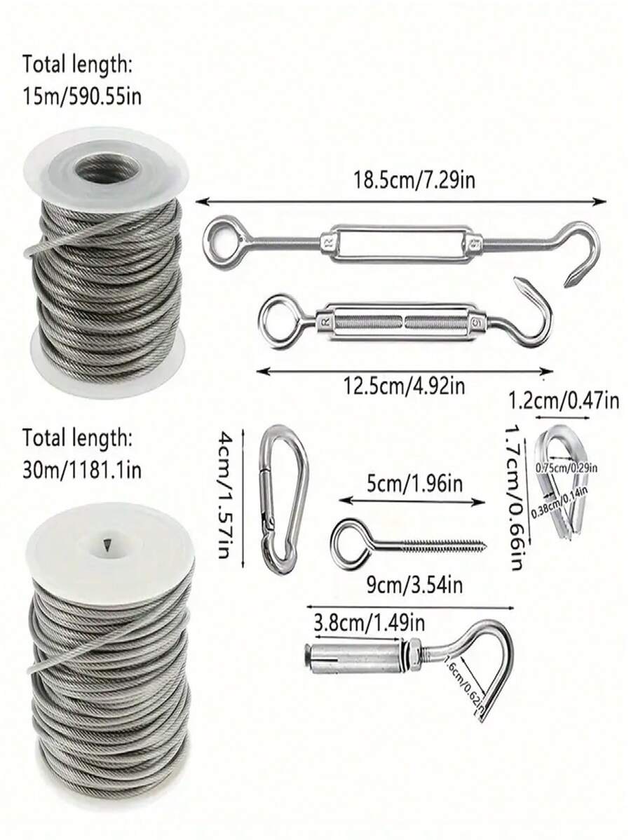Schweres Duty 304 Edelstahl PVCbeschichtetes Kabel Seil Garten