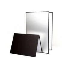 1 pieza Tablero reflector plegable grueso, telón de fondo fotográfico plegable con bordes negro y blanco, apto para fotografía de productos, fotografía de fiestas y fotografía al aire libre