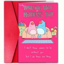 1st, Aan mijn geweldige vrouw, mooie Moederdag-wenskaart met envelop, geschikt voor gezinnen, moeders, grootmoeders en dochters. Ik wens je een betere morgen en heb een speciale Moederdag-wenskaart ontvangen.
