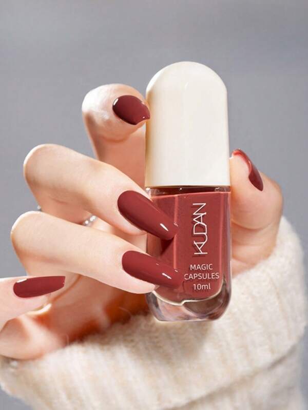 1 Bottle 10ml Water-Based Nail Polish, Quick Dry, Peel-Off, Long Lasting, Suitable For Students, Non-Alcoholic