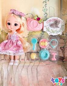 Set Of Mini Lovely Princess Paris Version / Set Cute Doll Paris Version To Dress Up - Pink - View 2