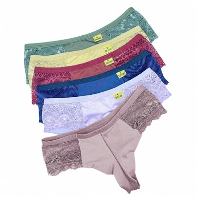 Kit 3 Calcinha Zillar Fio Duplo Rendada