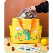 New Portable Lunch Bag, Thermal Food Box, Waterproof Office Cooler Box With Shoulder Strap, Large Capacity Insulated Case, Insulated Travel Tote Bag, Reinforced Waterproof Student Lunch Bag, Aluminum Foil Liner Picnic Bag To Keep Fresh - 綠色 - 查看 5