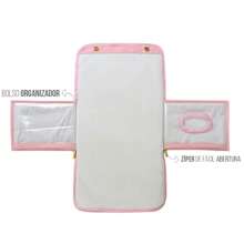 Baby Changing Table With Portable Diaper Holder Maternity - 淺粉色 - 查看 2