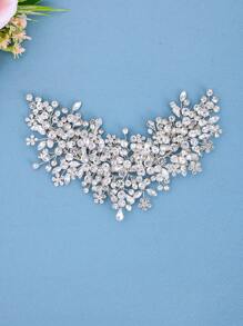 1件优雅水钻女士发带，手工奢华派对盘发配饰，新娘婚礼头饰，公主生日礼物，情人节发饰 - 多色 - 查看 3