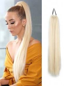 24-Inch Ponytail Hair Extensions, Multi-Functional Elastic Band, Heat Resistant, Long Straight DIY Wrap-Around Synthetic Wig For Women. - Multicolor - View 18