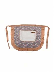 Tablier de cuisine à mi-corps antissalissures avec motif floral, vêtement de travail pour la taille pendant la cuisine