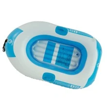 Niebieski i biały nadmuchiwany kajak jednoosobowy, gruby materiał PVC, odpowiedni dla 1 osoby