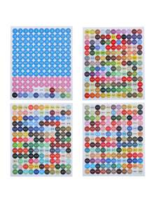 447 Pcs Diamond Painting DIY Sticker Kit (With DMC Chart), 5D Diamond Painting Cross Stitch Tools & Accessories, Square Sticker Labels For Better Identification Of Bead Colors, Suitable For Mosaic Art & Crafts Supplies