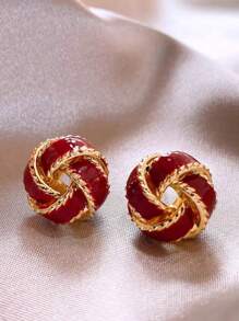 925 银质吊坠十字纹理圆形防过敏耳环，奢华独特精致女士耳环首饰